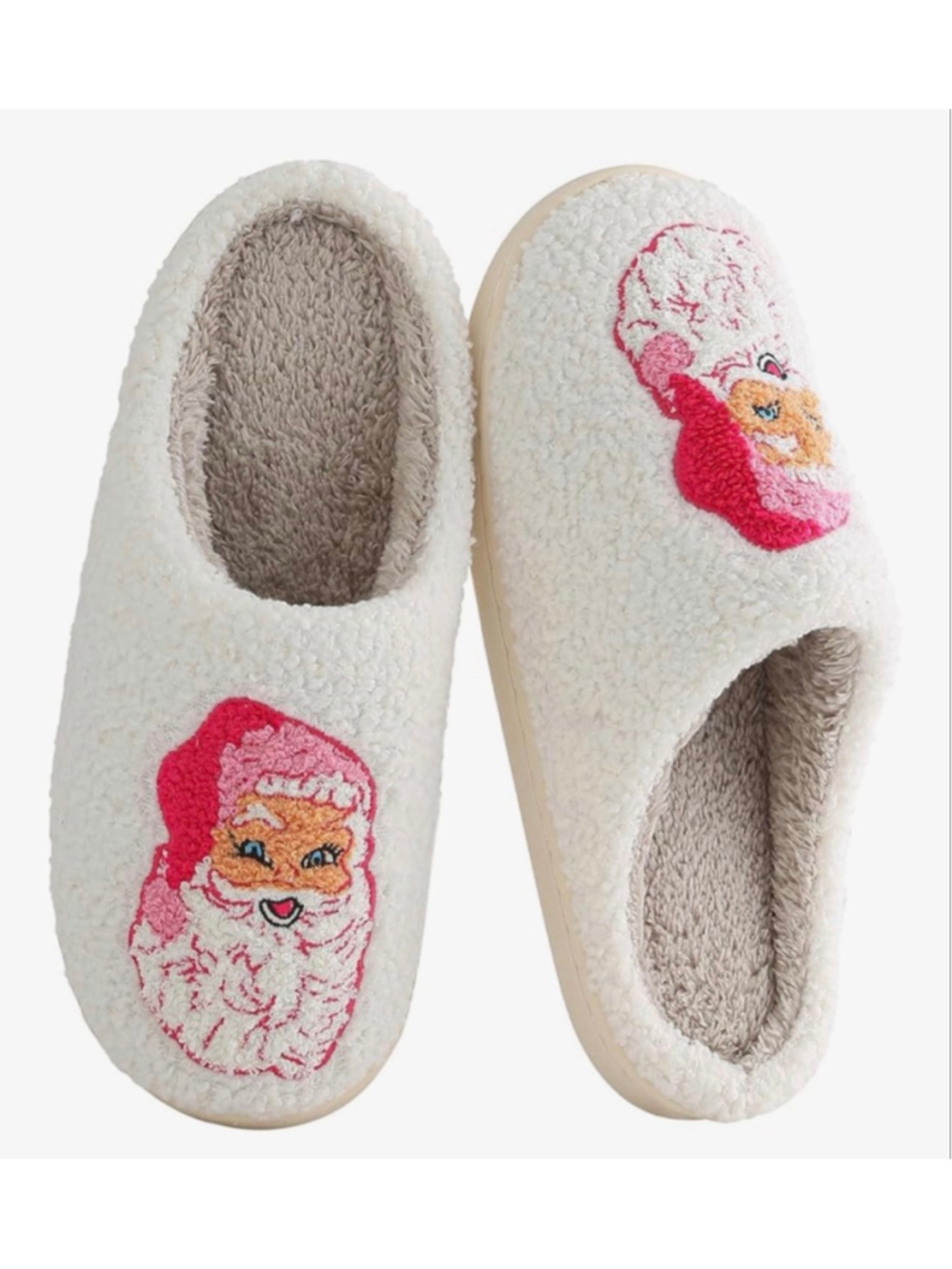 NEW Plush Christmas Holiday Indoor Warm Slippers 7.5-8.5